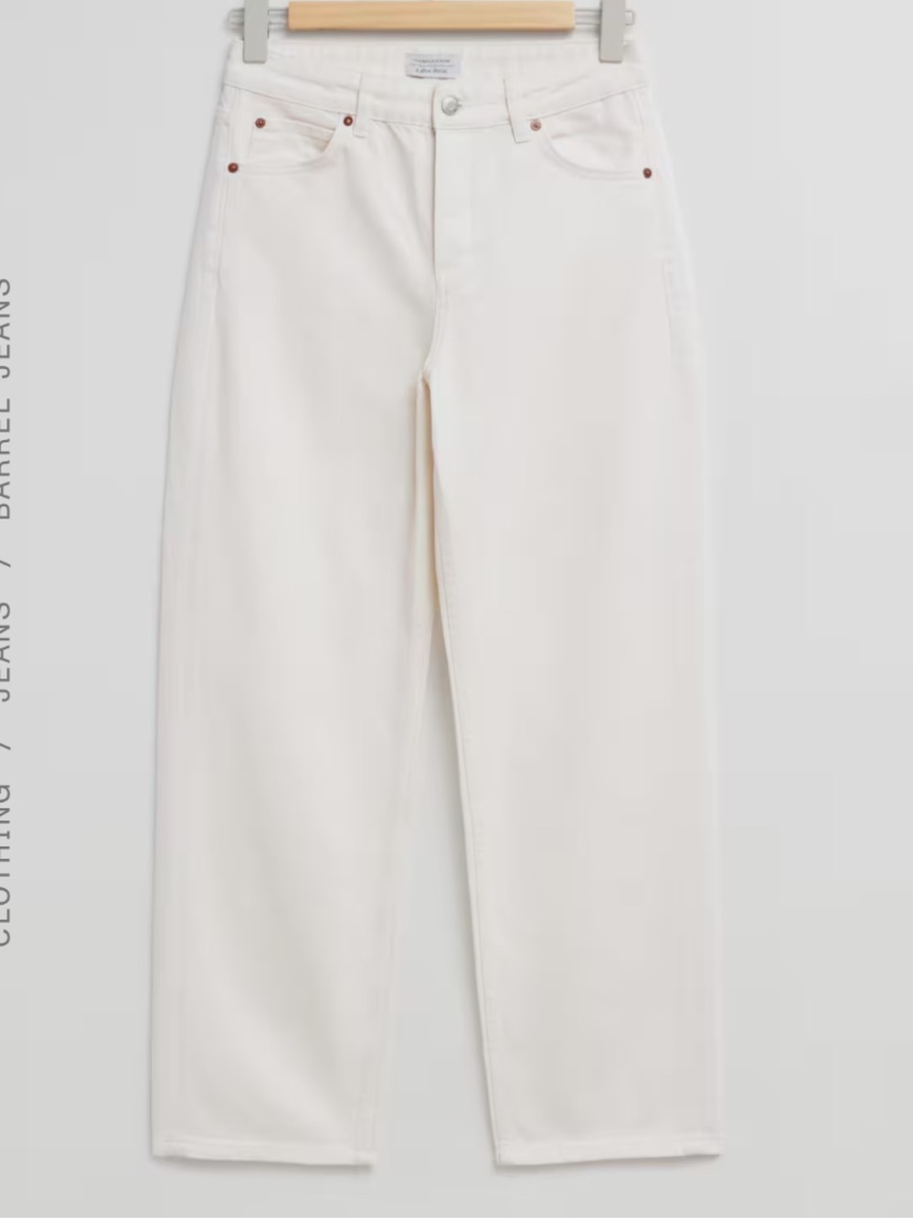 & Other Stories White Straight-Leg Jeans